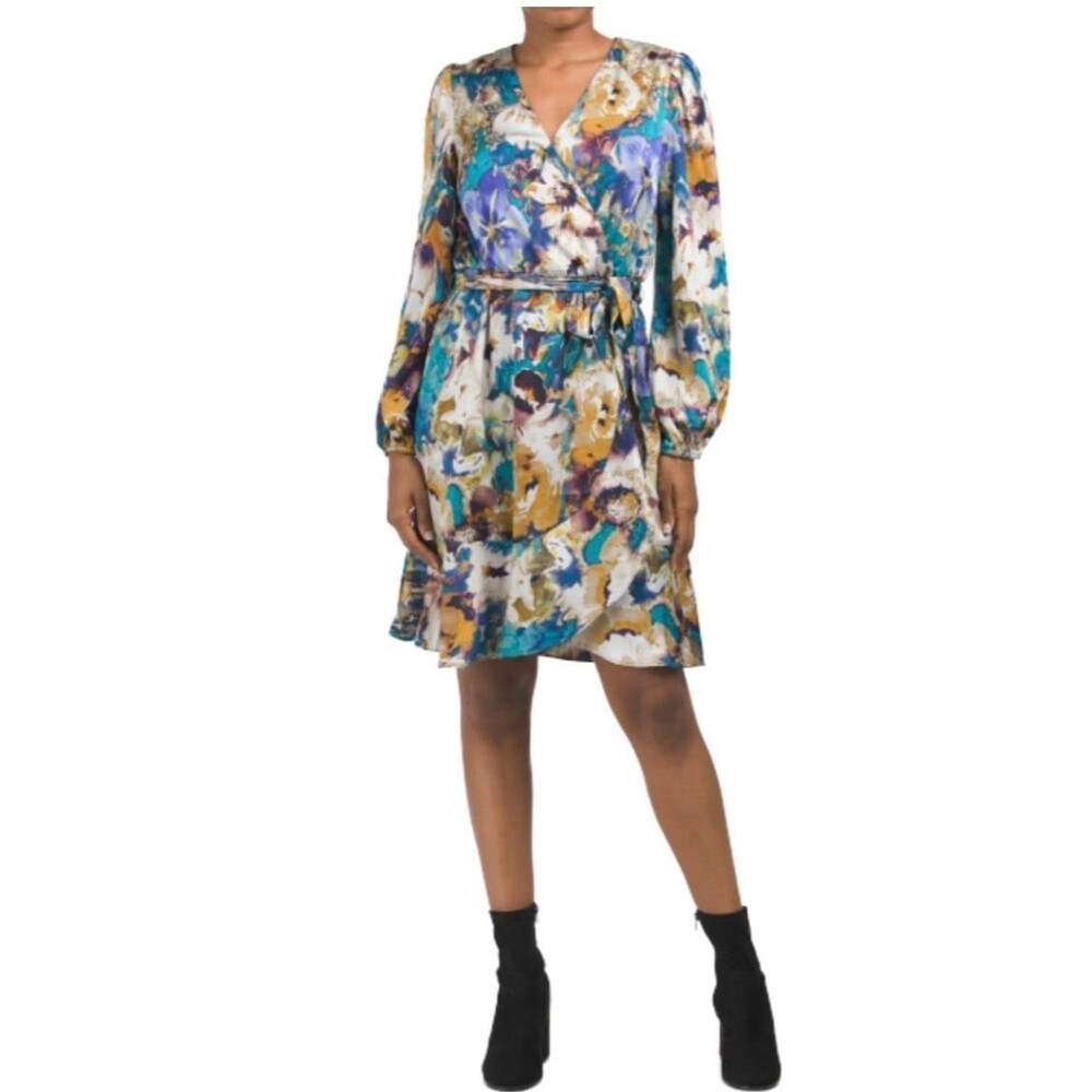 Nicole Miller dress size M floral dress with vintage look and elegant style